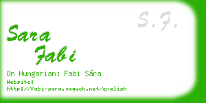 sara fabi business card